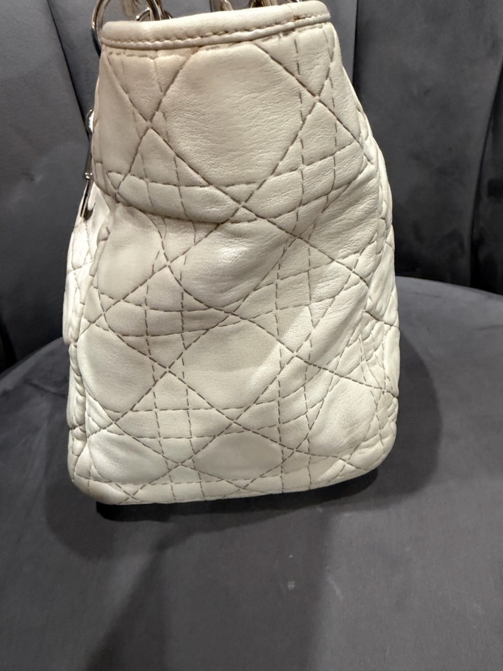 Lady Dior Beige Soft Tote Bag Christian Dior - Picture 7 of 14